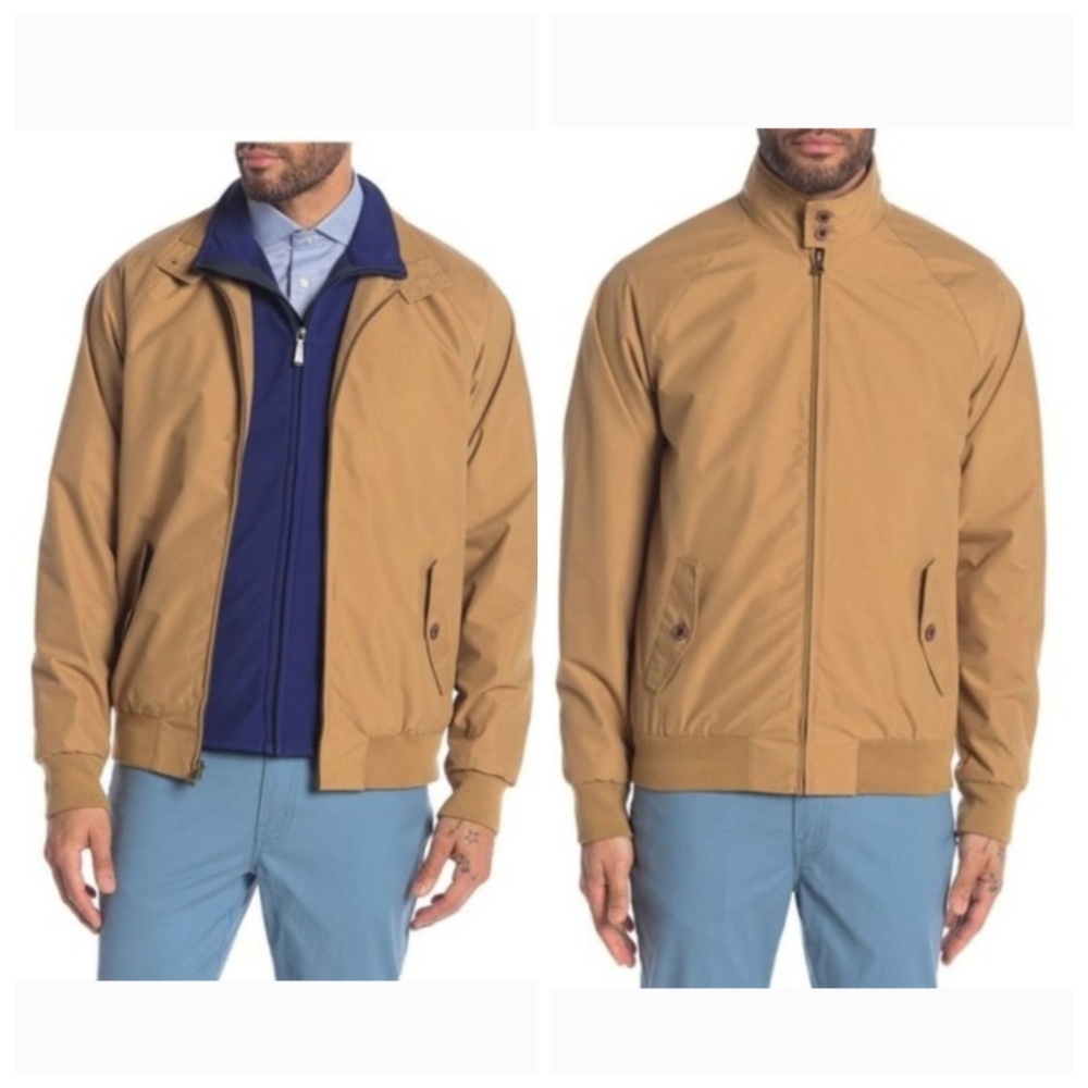 Tommy Hilfiger Men's Khaki Tan Harrington Jacket Large